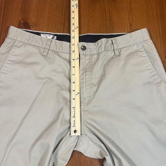 Volcom Pants‎ Mens 36x32 Khaki Straight Leg Chino Casual Dress Workwear Modern - Picture 10 of 16